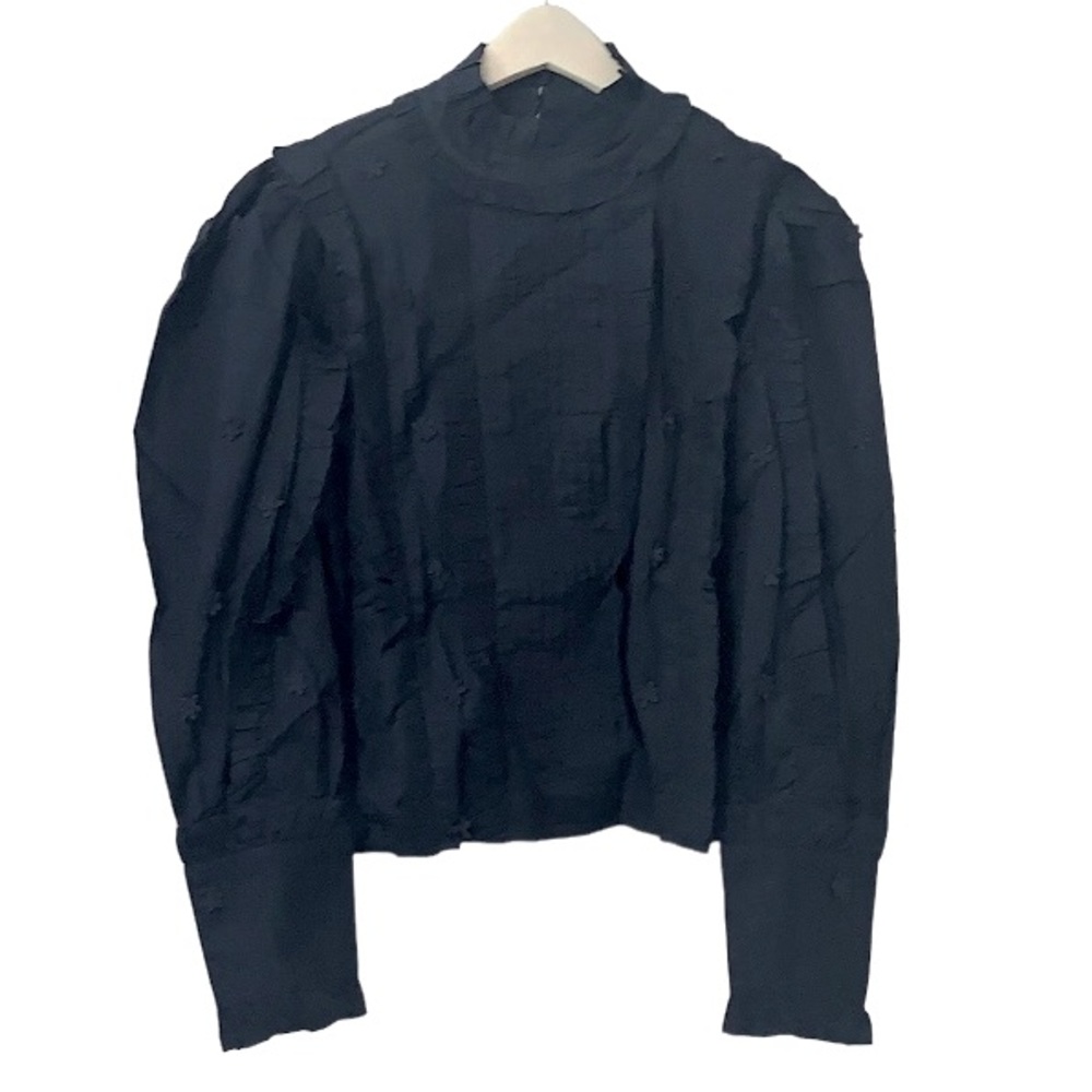 Farm Rio Black Ruffle Blouse Size Medium